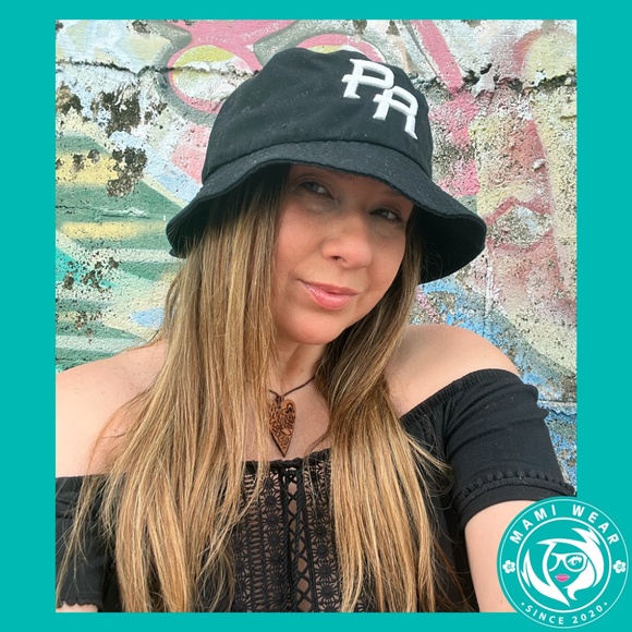 Puerto Rico PR Team Logo Bucket Hat Black - Picture 1 of 2